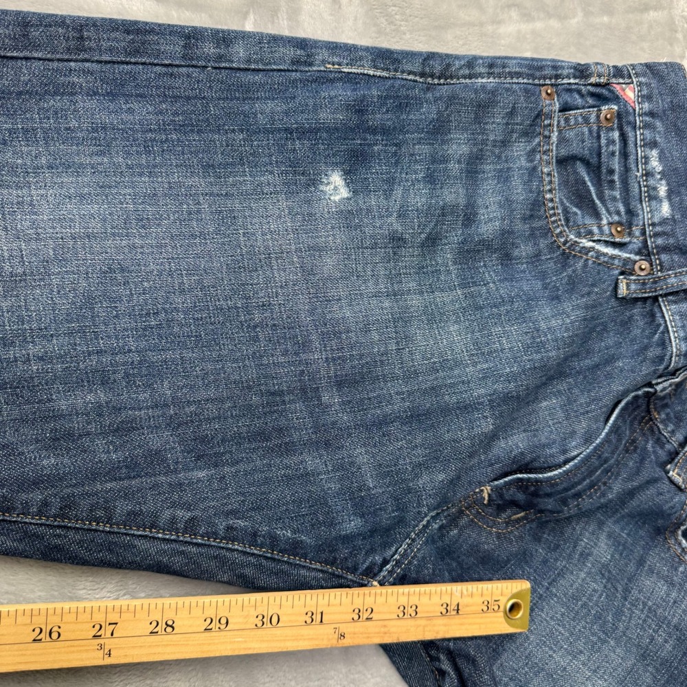 Denim & Supply Ralph Lauren Jeans Men 34x32 Blue Straight Fit Distressed Denim - Picture 7 of 13